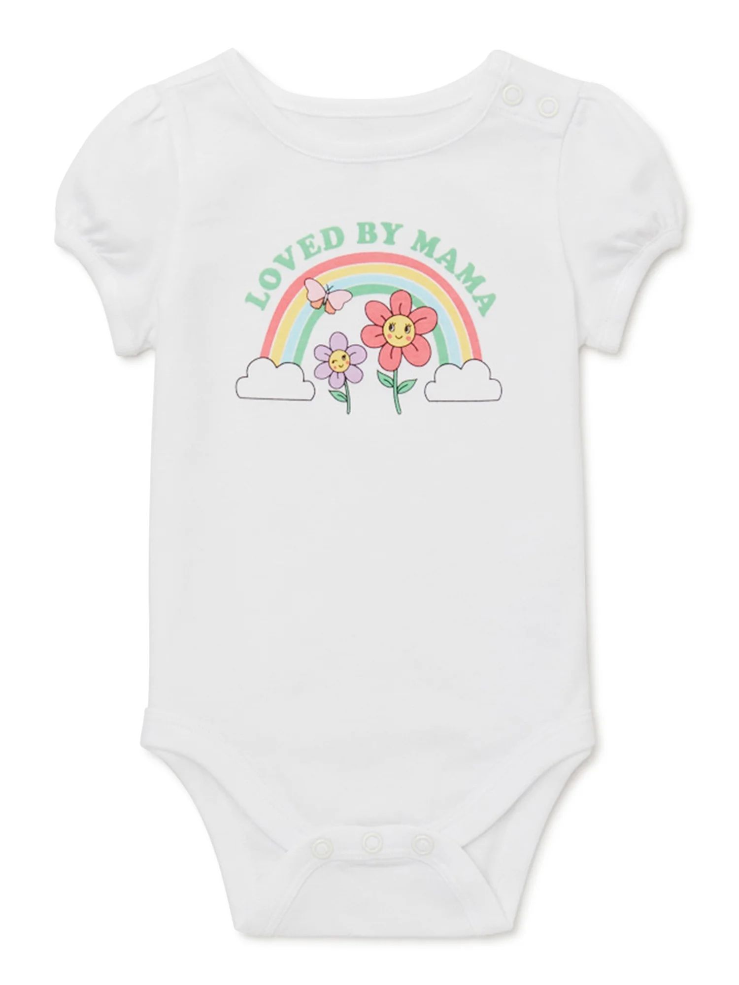 Garanimals Baby Girl Puff Sleeve Graphic Bodysuit, Sizes 0-24 Months - Walmart.com | Walmart (US)