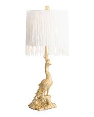 27in Gilded Peacock Table Lamp | TJ Maxx