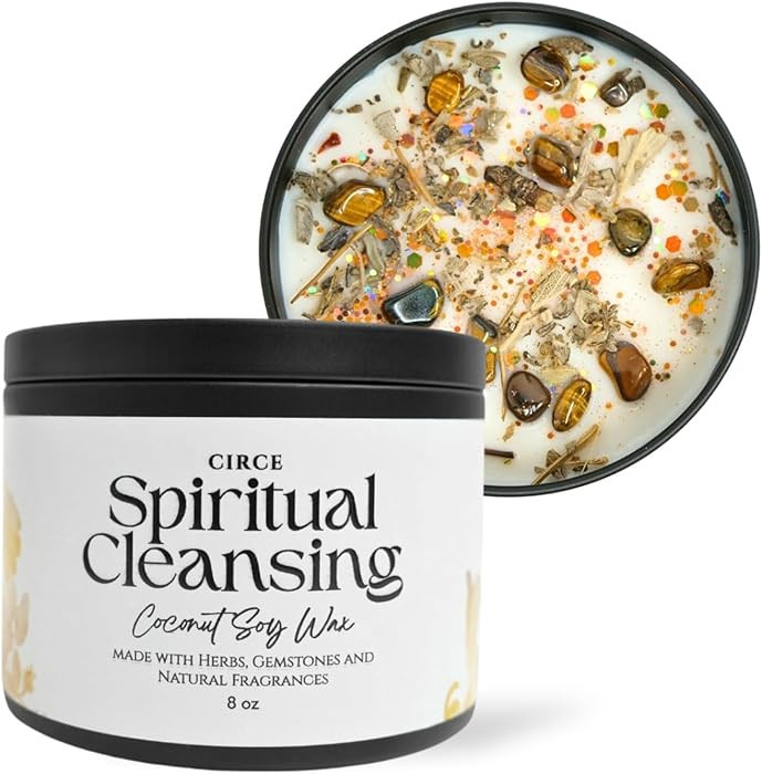 Circe Spell Candle “Spiritual Cleansing” Coconut Soy Wax Candle Jar– Premium Hand Poured & ... | Amazon (US)