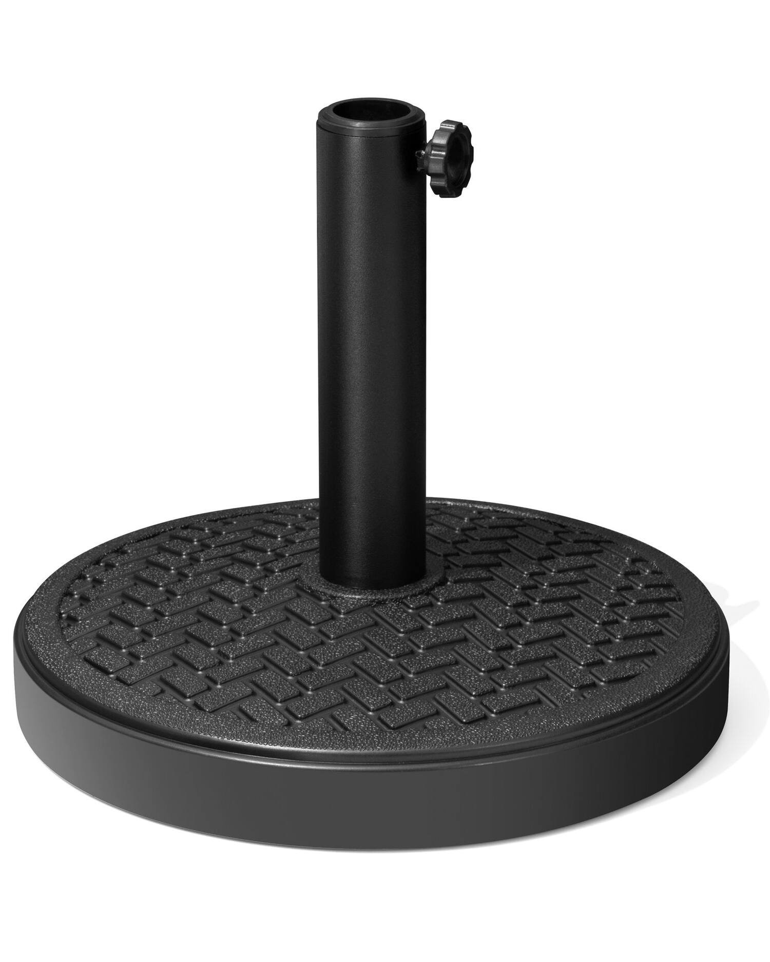 Crestlive Products - 30-45 lbs Concrete-Filled Round Umbrella Base for Straight Pole - Black | Best Buy U.S.