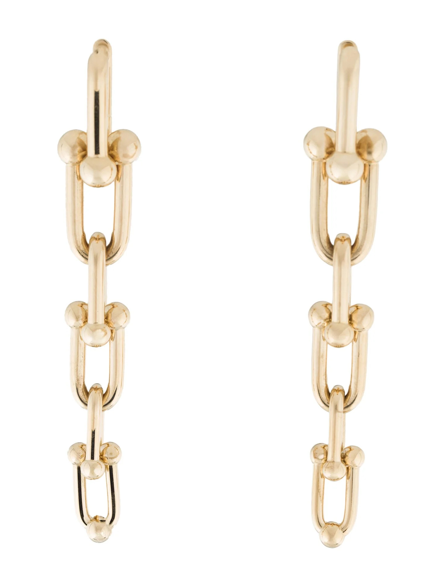 18K Graduated Link Earrings | The RealReal