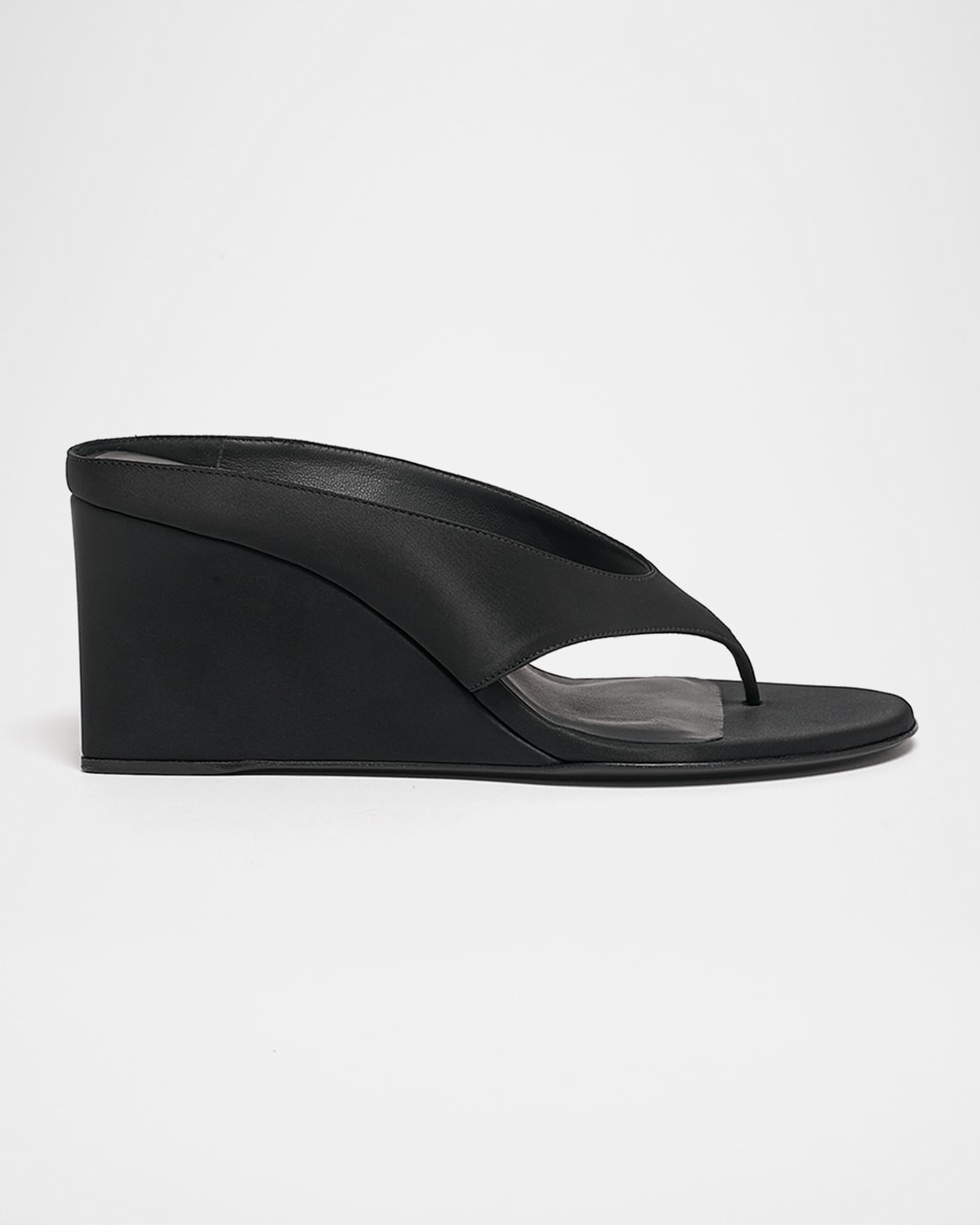 Satin Wedge Thong Mules | Neiman Marcus