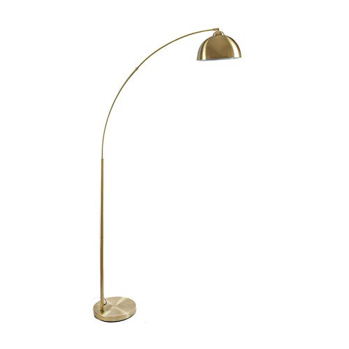 Archiology Arc Floor Lamp, 79" Height Gold Brass Floor Lamp Curved, and Metal Dome Shade with Glossy | Amazon (US)