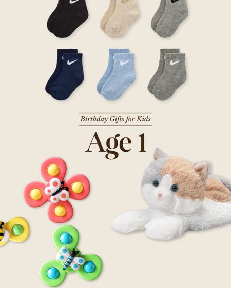 Birthday Gifts for Kids: Age 1 - find the full guide at ChrisLovesJulia.com 

Warming plushie, Nike crew socks, spinner toy

#LTKBaby #LTKKids #LTKGiftGuide