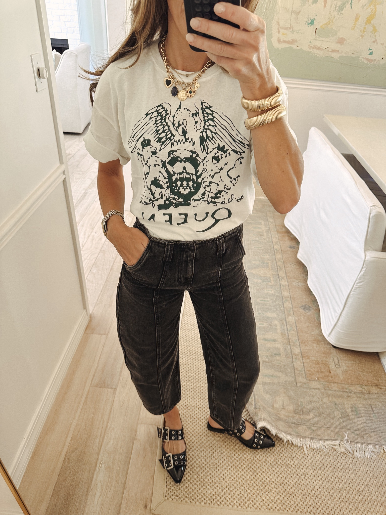 Target fall outfit idea. Graphic tee. Barrel jeans on sale under $30 during target circle week sale 

#LTKStyleTip #LTKSaleAlert #LTKFindsUnder50