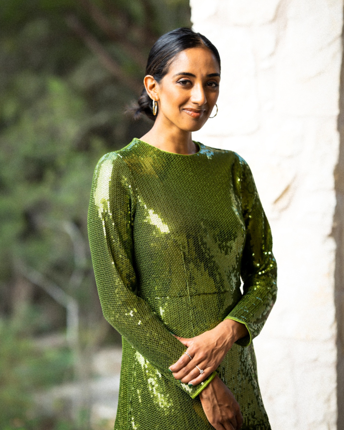 Ohh yes to all the color this holiday season! 🤩 Loving this green sequin dress with these simple gold hoops. Shop all my holiday looks from #WalmartFashion here! 💚✨ #ad 

#LTKSeasonal #LTKunder50 #LTKHoliday