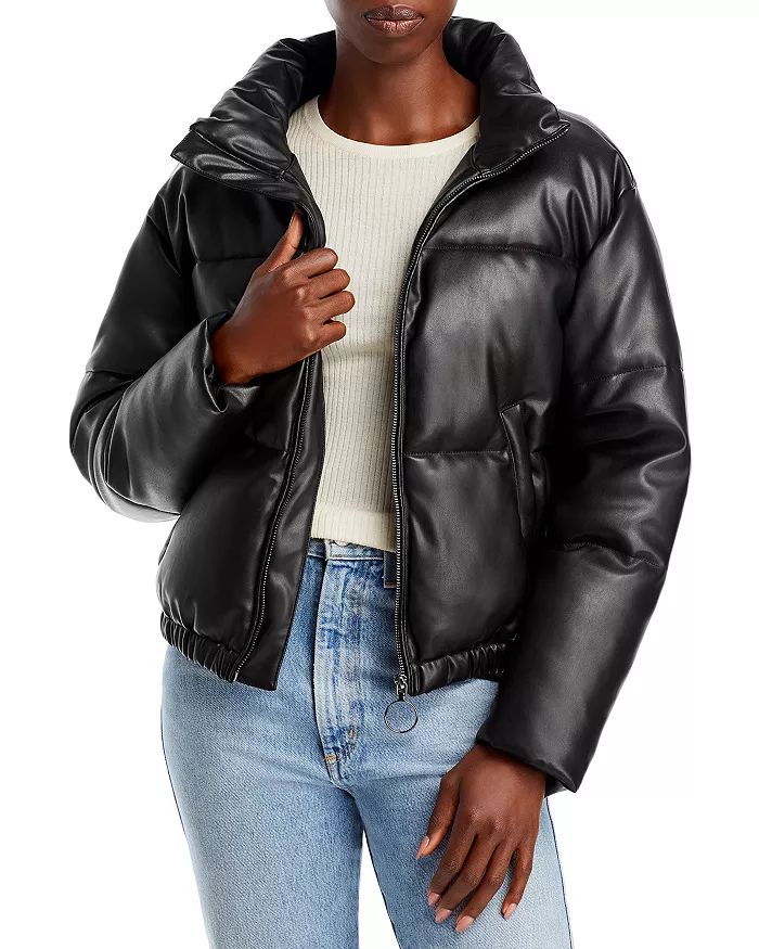 AQUA Faux Leather Puffer Jacket - 100% Exclusive  Women - Bloomingdale's | Bloomingdale's (US)