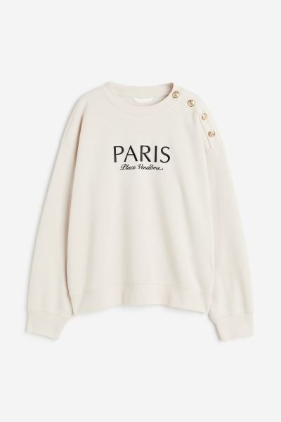 Sweatshirt - Hellbeige/Paris - Ladies | H&M AT | H&M (DE, AT, CH, NL, FI)