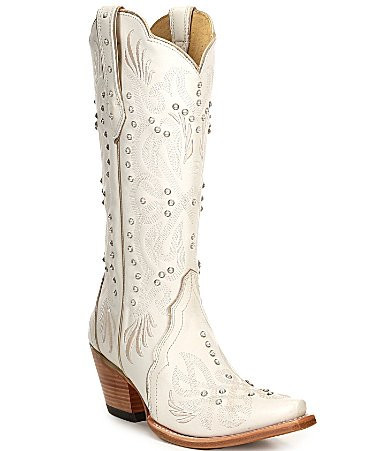 Ariat Pearl Leather Embellished Western Boots - 7.5 | Dillard's