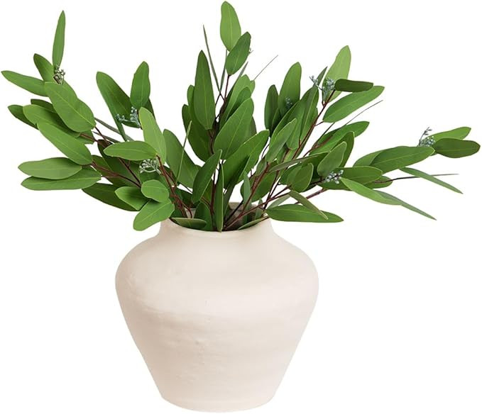 Melorca&Guilla Artificial Plants,6PCS 33" Faux Eucalyptus Stems,Green Faux Branches for Vase,Fake... | Amazon (US)