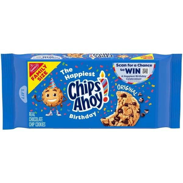 CHIPS AHOY! Original Chocolate Chip Cookies, Family Size, 18.2 oz - Walmart.com | Walmart (US)