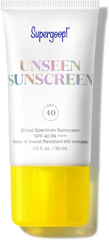 Supergoop! Unseen Sunscreen - SPF 40 - Invisible, Broad Spectrum Face Sunscreen - 1 fl oz - Weigh... | Amazon (US)