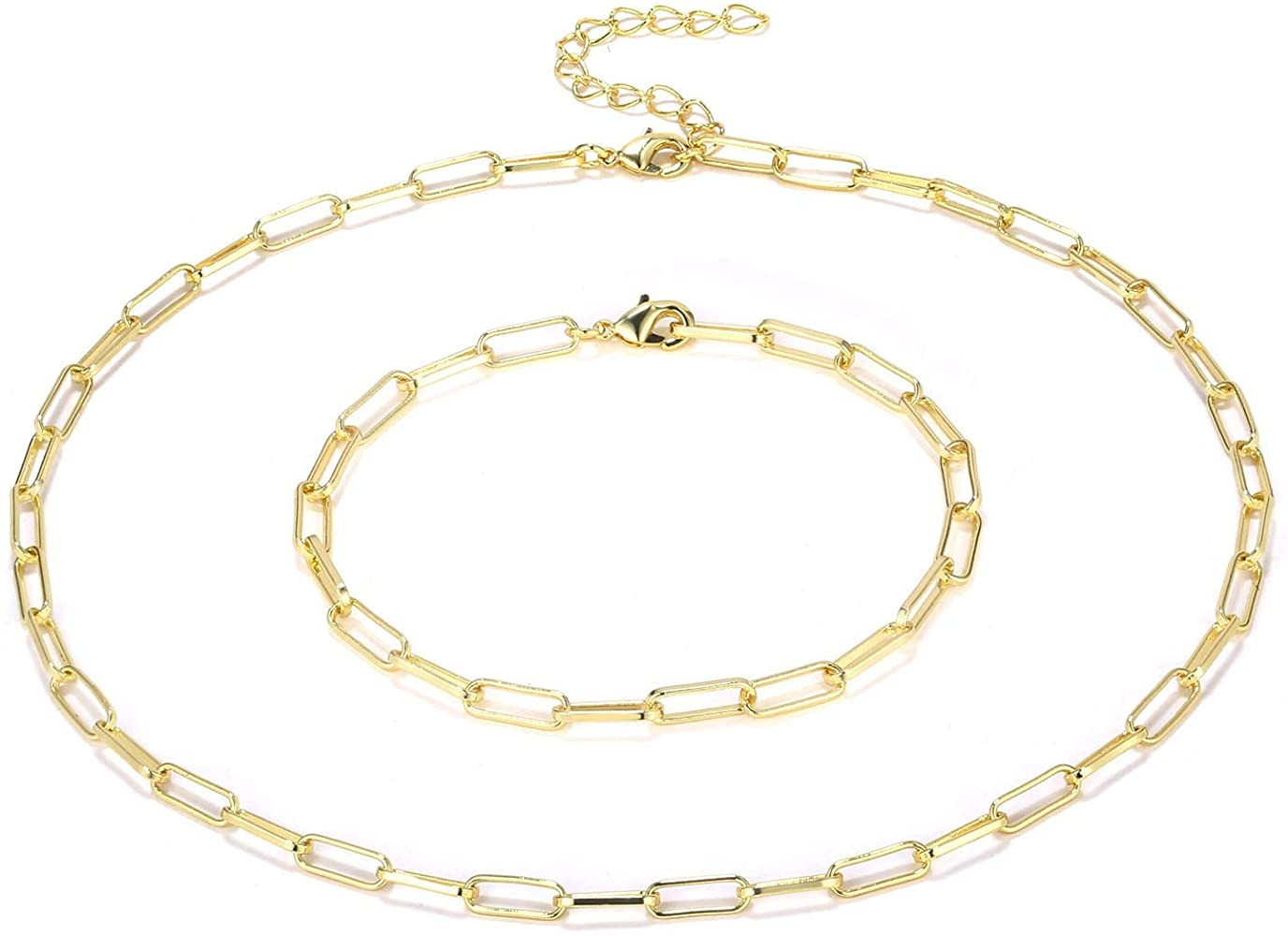 16" Gold Necklace + 7" Bracelet | Amazon (US)
