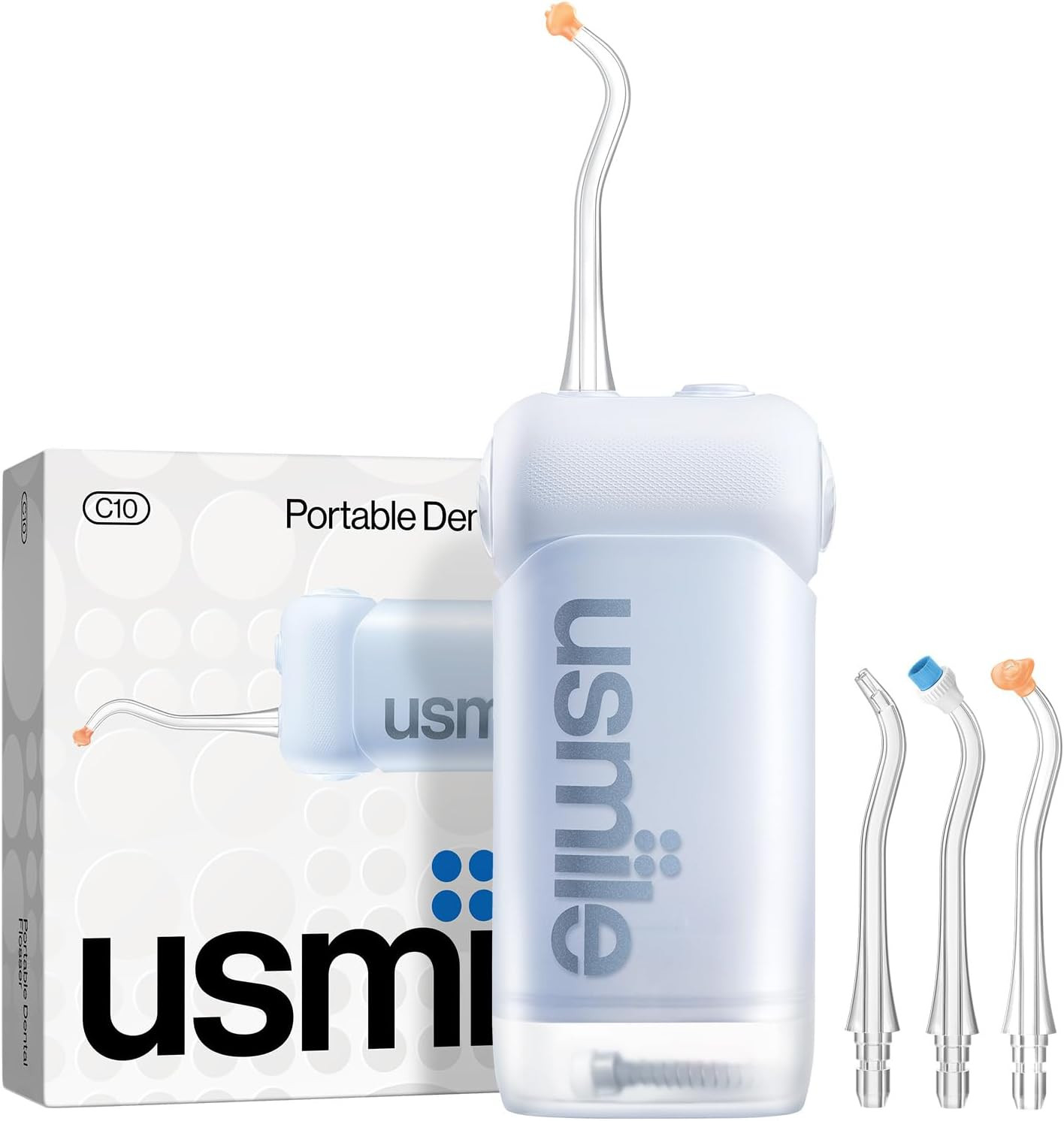 usmile C10 Portable Water Flosser for Travel, 95-Day Battery, IPX7, Blue | Amazon (US)