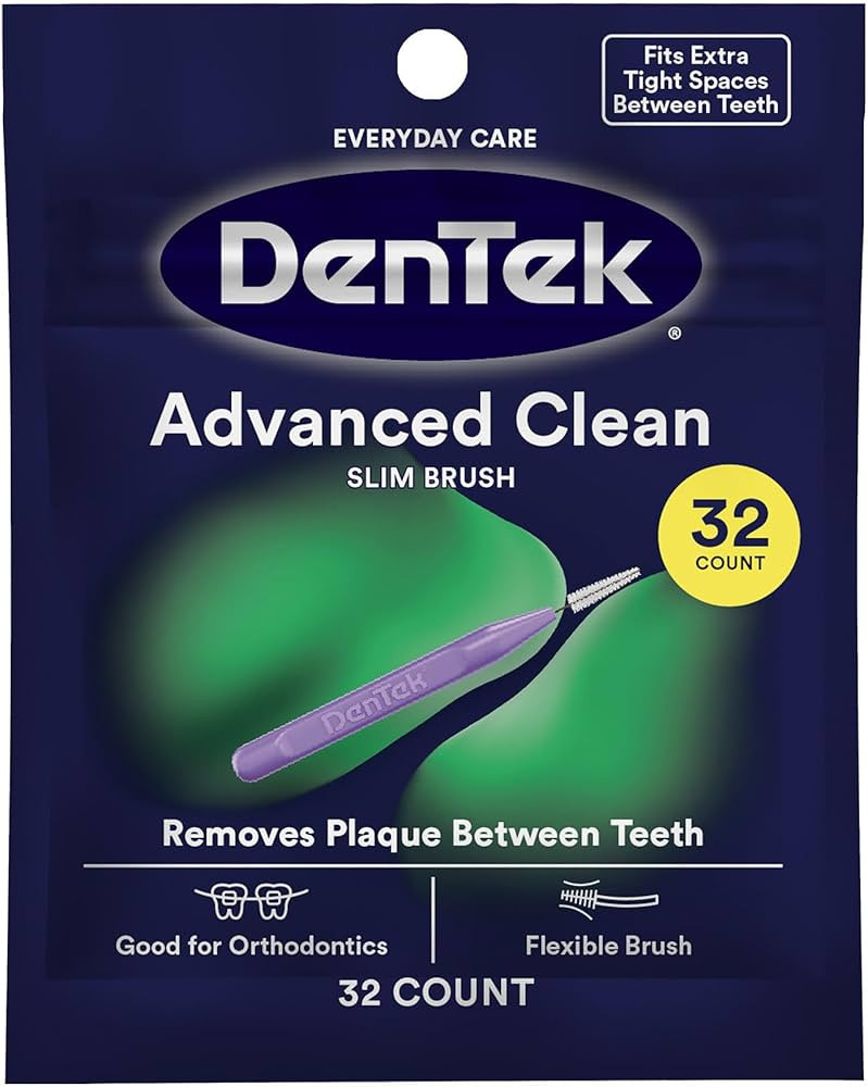 DenTek Slim Brush Advanced Clean, Interdental Brushes for Cleaning Between Tight Teeth, Safe for ... | Amazon (US)
