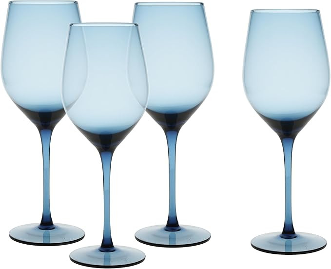 Fortessa Gala Glass, 14 Ounce Universal Wine (Set of 4), Cornflower | Amazon (US)