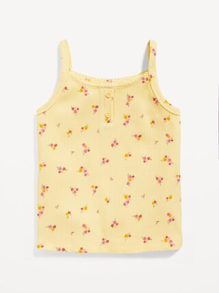 Rib-Knit Henley Lace-Trim Cami Top for Toddler Girls | Old Navy (US)