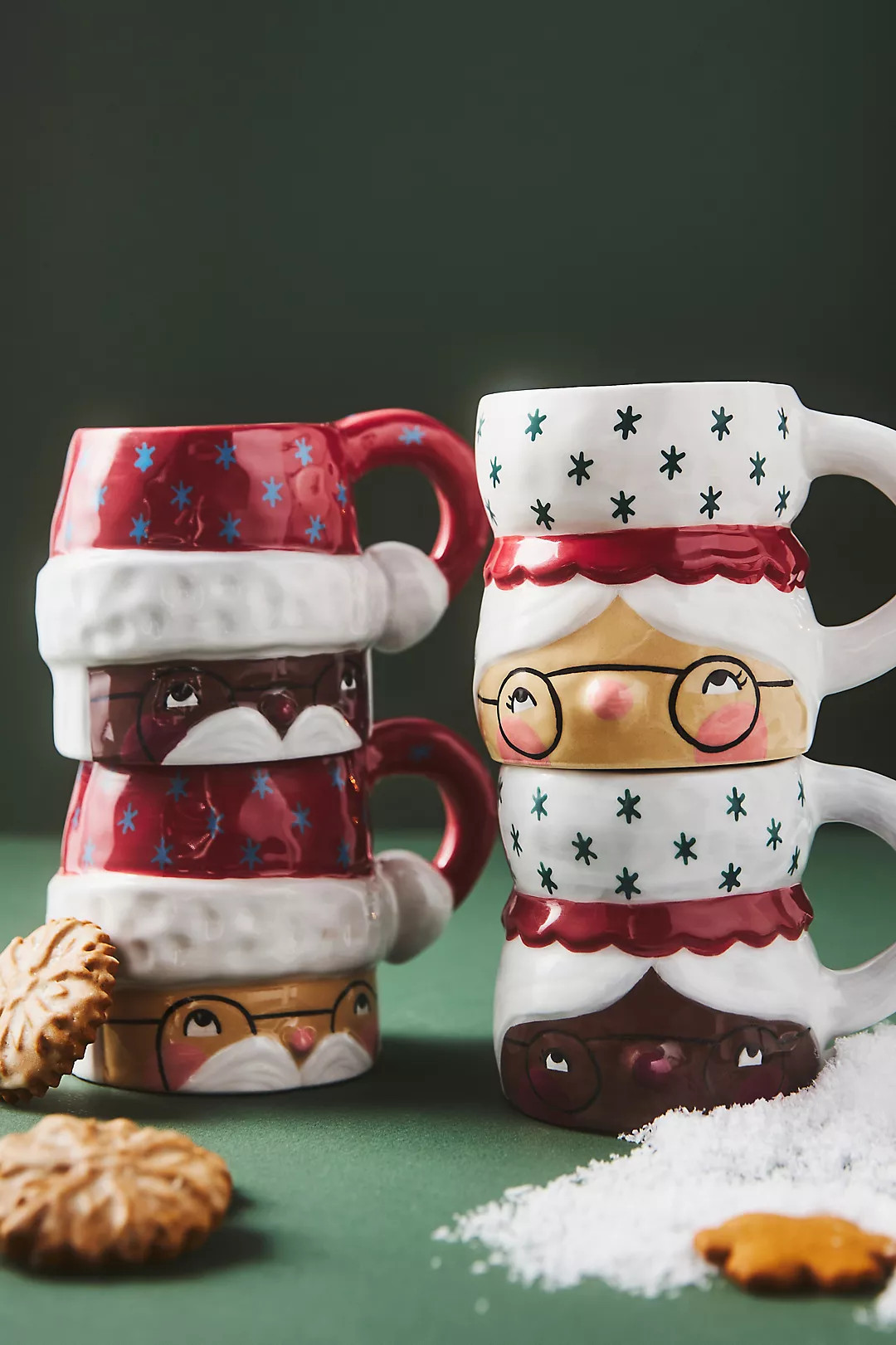 Isabela Dos Santos x Anthropologie Cozy with Mr. Santa Claus Stoneware Mug | Anthropologie (US)