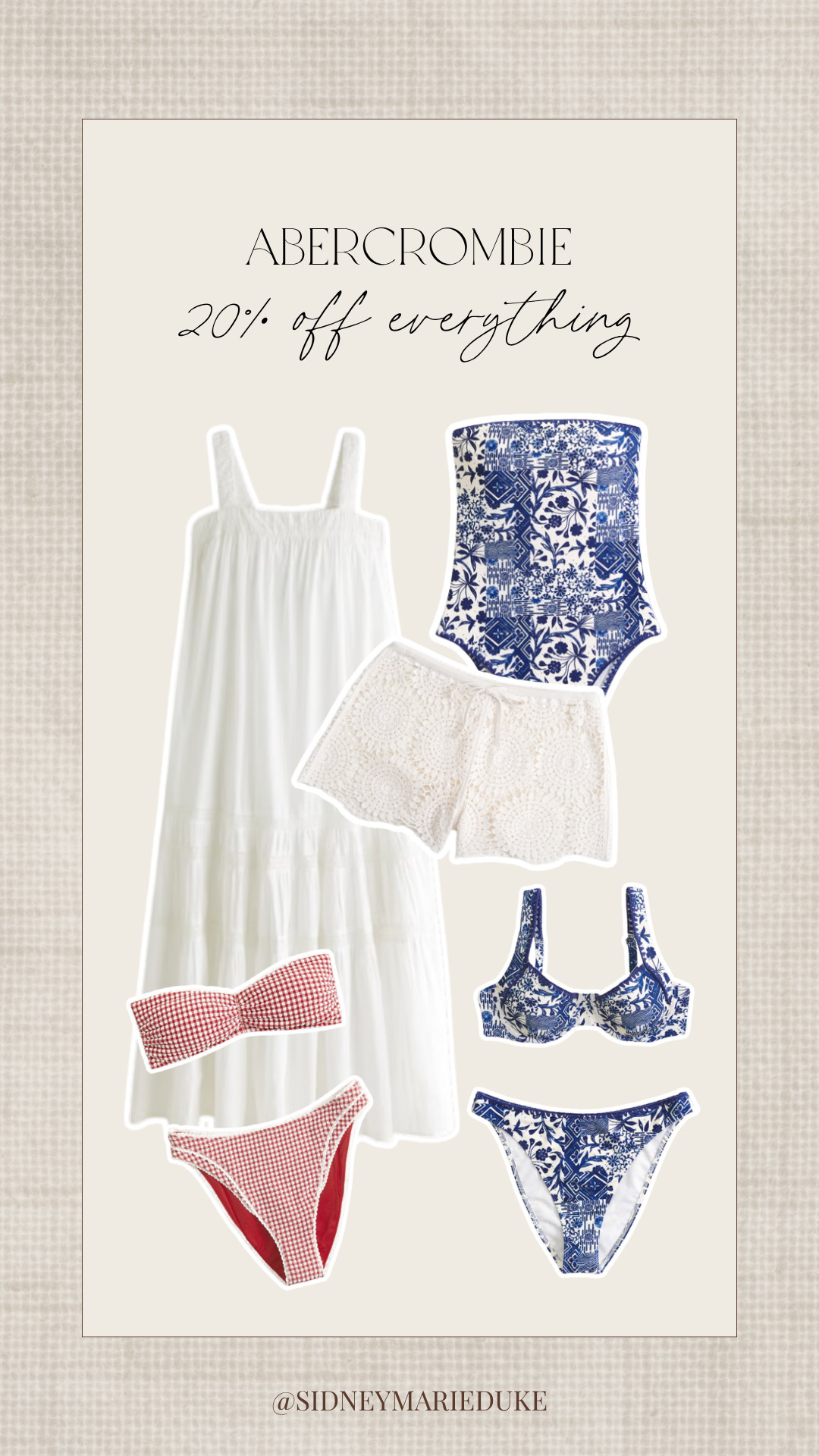Summer favorites from Abercrombie 🤍 

Everything is 20% off right now including these cute swimsuits and cover-ups!!




Summer outfits, summer dresses, seasonal, sale alert, vacation outfits beach, matching set, one piece, bikini, swim, coverup, crochet, sidneymarieduke 

 #LTKSeasonal #LTKSaleAlert #LTKSwim