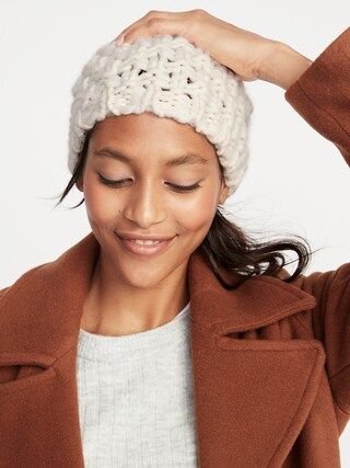 Textured Basket-Weave Beanie for Women | Old Navy US