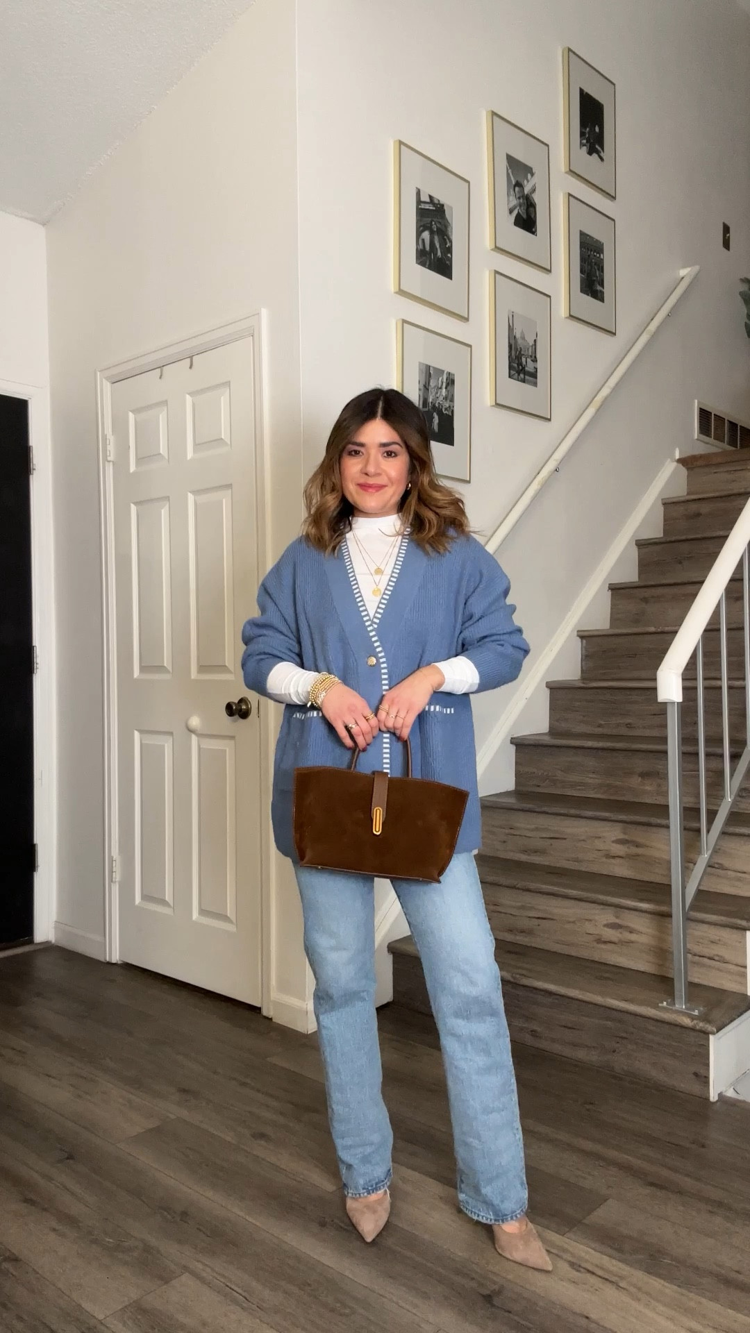 This cardigan sold out in this blue but it’s also available in multiple colors! 
Cardigan size small
Jeans size 25

#LTKootd #LTKPetite #LTKmomlife
