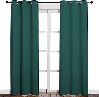 NICETOWN Christmas Thermal Insulated Solid Grommet Blackout Curtains/Drape for Living Room (Hunte... | Amazon (US)