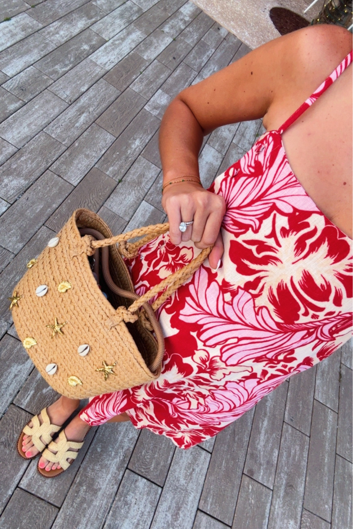 Dinner on the water outfit❤️ Abercrombie dress, Target beach bag, shell purse, dolce vita sandals, date night, vacation dress, vacation outfit ideas, summer outfit inspo

#LTKootd #LTKSeasonal #LTKSaleAlert