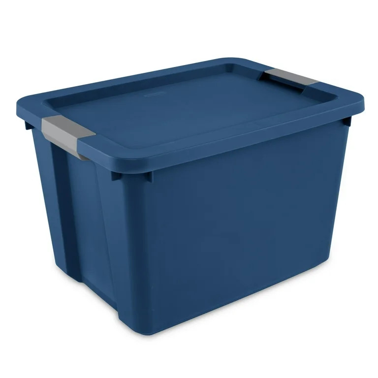 Sterilite Large Storage Bin, 20 Gallon Plastic Storage Container with Latch Lid, Blue | Walmart (US)