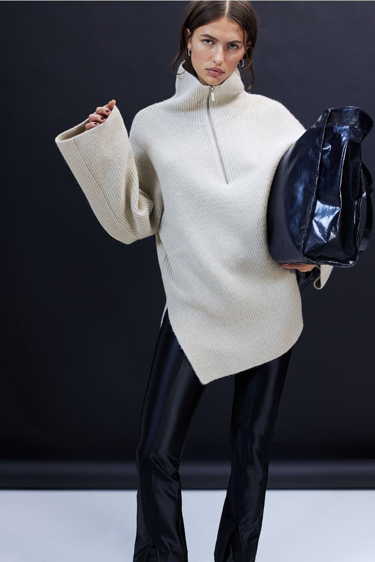 Rib-knit Half-zip Sweater | H&M (US + CA)