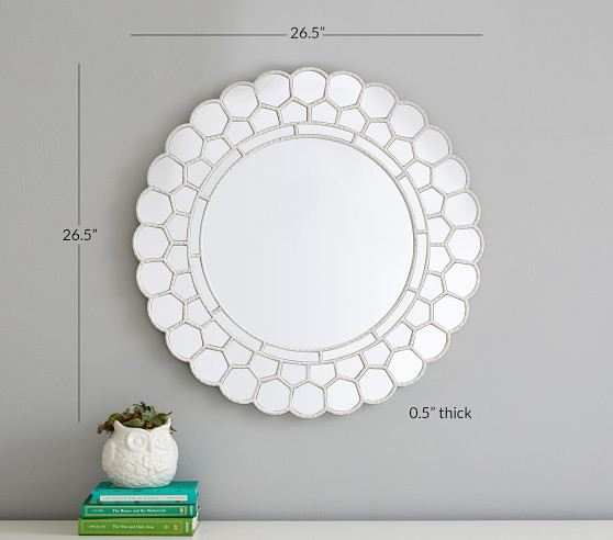 White Circle Blossom Mirror | Pottery Barn Kids