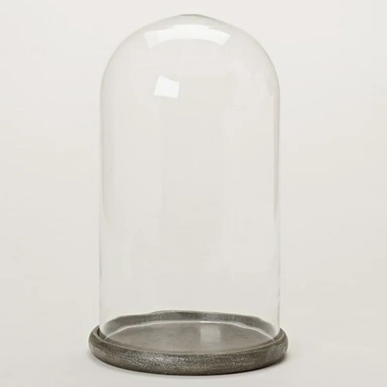 17" Large Glass Cloche with Stone Base | Walmart (US)