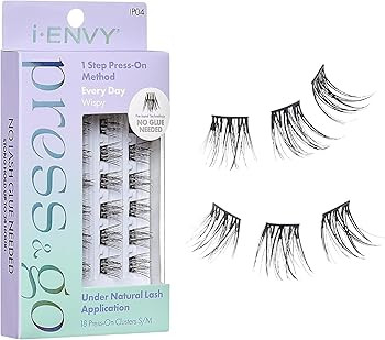 i-ENVY Press&Go Self-Adhesive Eyelashes, No Glue Needed False Eyelash Clusters, Easy Application ... | Amazon (US)