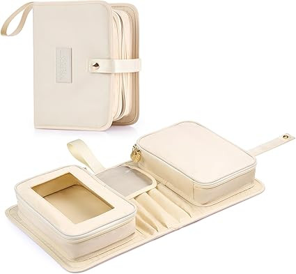 Travel Makeup Bag for Women for Cosmetics, Brushes, and Toiletries, Compact and Portable Makeup O... | Amazon (US)