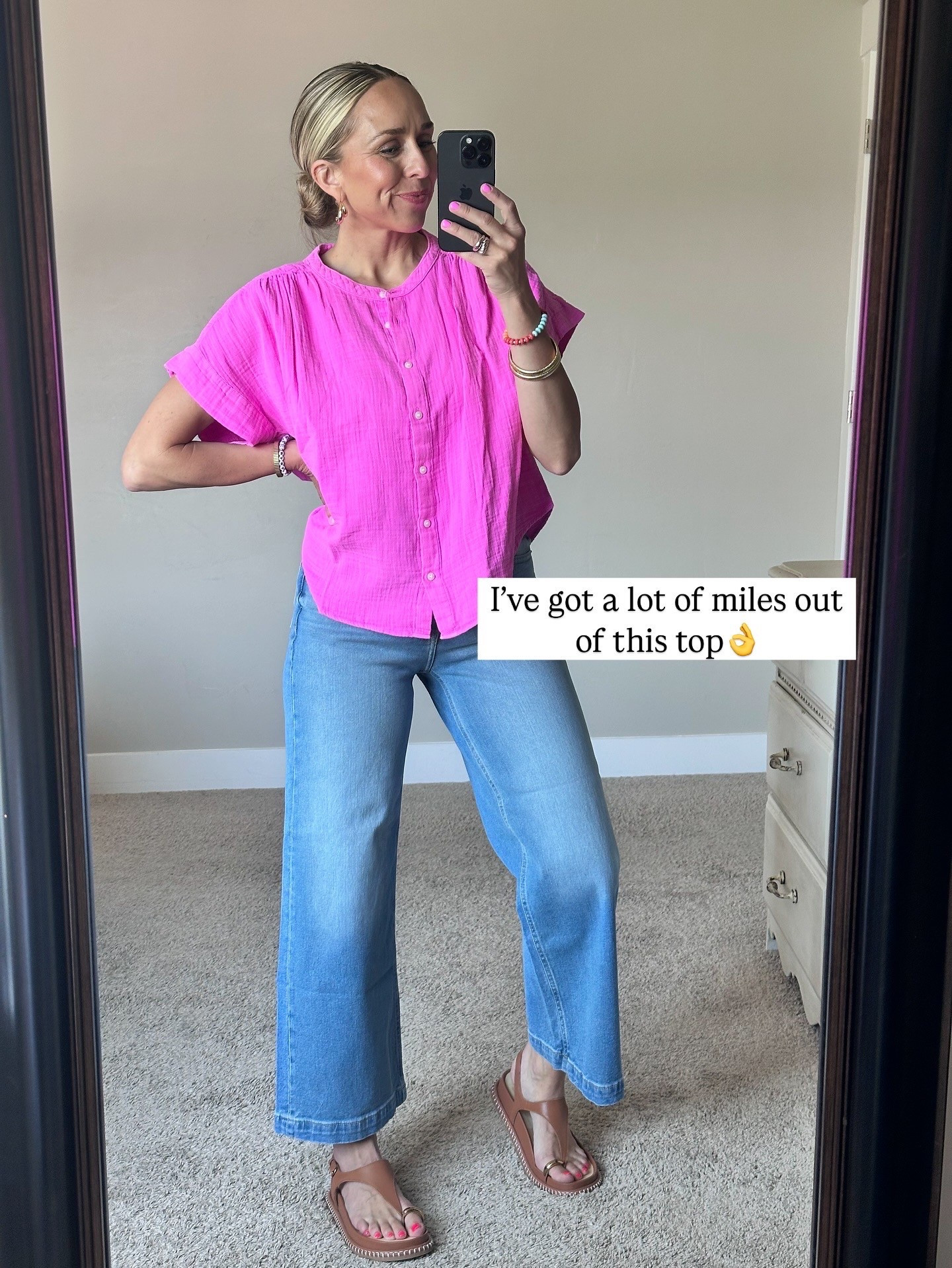 Gap for life! The best summer gauze top and the nicest classic jeans!

Bother true to size. Perfect for summer! 

#LTKSeasonal #LTKFindsUnder100 #LTKSummerEdit