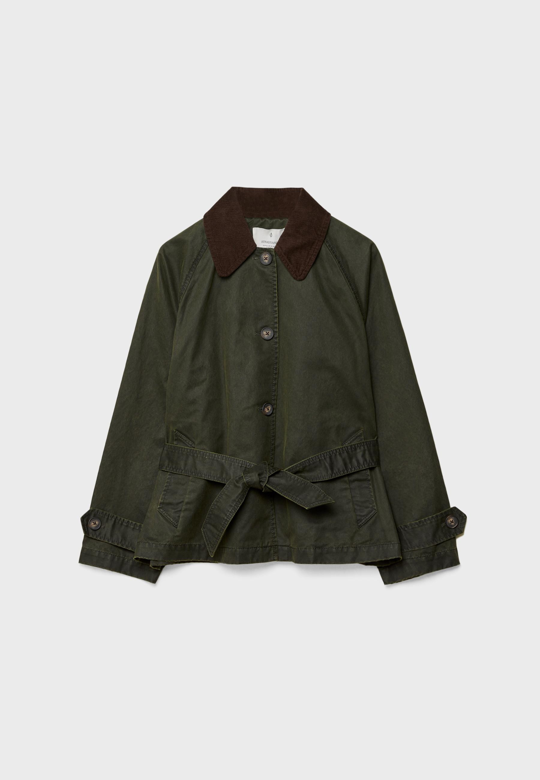 Short waxed trench coat with belt - Women's Stradimarket | Stradivarius United Kingdom | Stradivarius (UK)