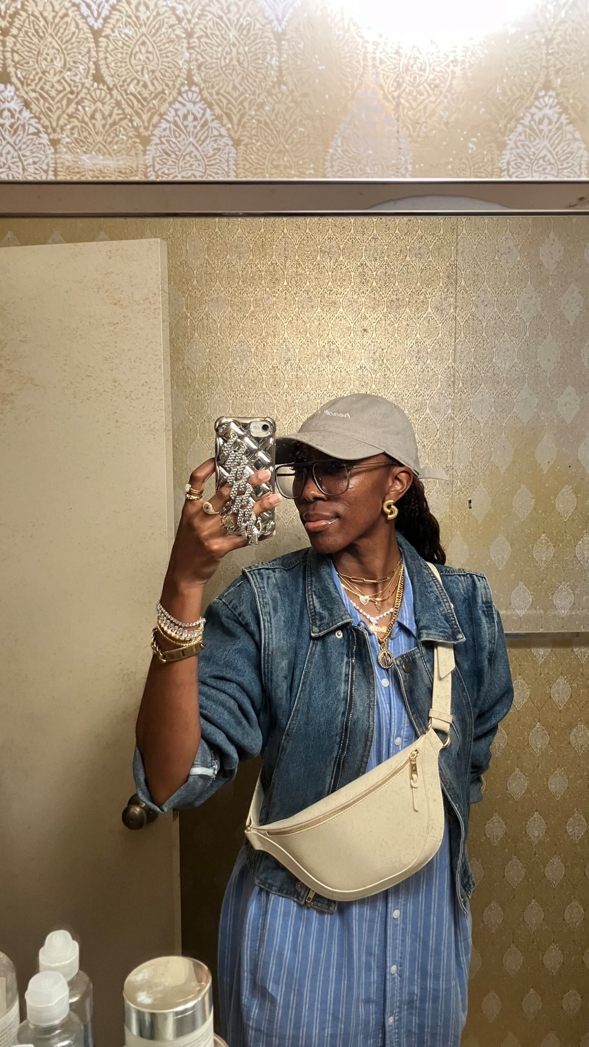 Casual look with short dress and denim jacket 

#LTKStyleTip #LTKFindsUnder100 #LTKItBag