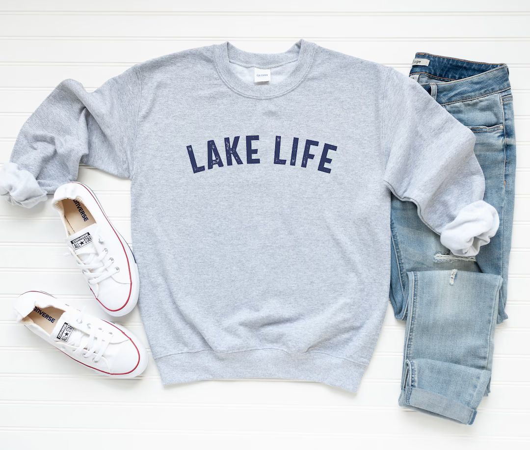 Lake Life Sweatshirt, Lake Crewneck, Lake Life Shirt, Summer Sweatshirt, Lake Love Shirt, Lake Sw... | Etsy (US)