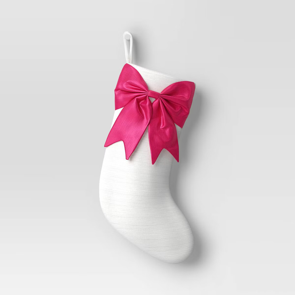 21" White Stocking with 3D Bow Decor - Wondershop™ | Target