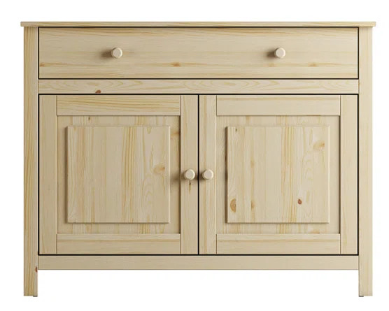 Gracie Oaks 43.97" Wide 1 Drawer Pine Wood Server | Wayfair North America