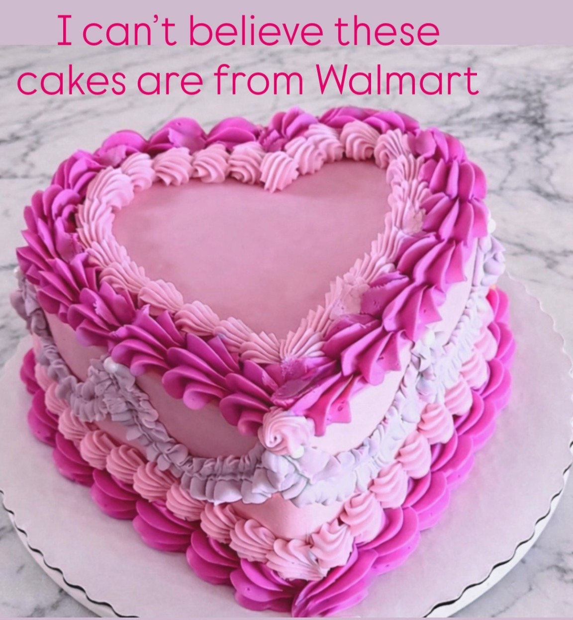 Heart cake from Walmart. 