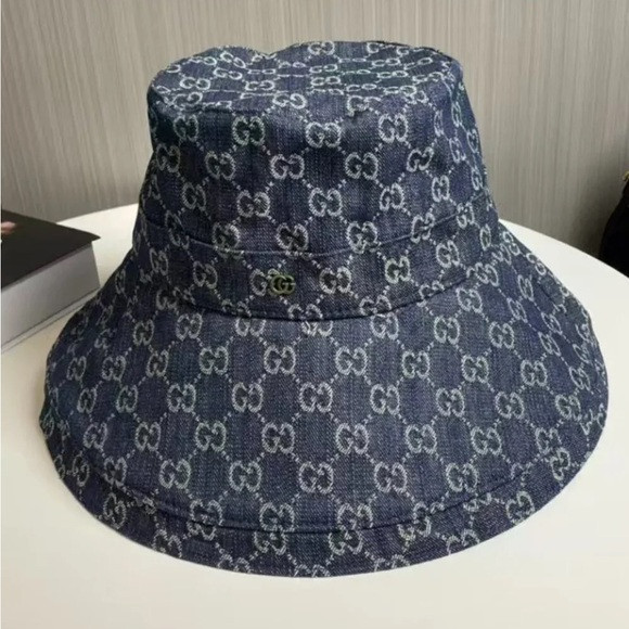 Gucci Denim Blue GG Canvas Bucket Hat | Poshmark