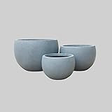 Kante 20" D, 16" D and 12" D Lightweight Concrete Outdoor Round Planter, Set of 3, Outdoor Indoor... | Amazon (US)