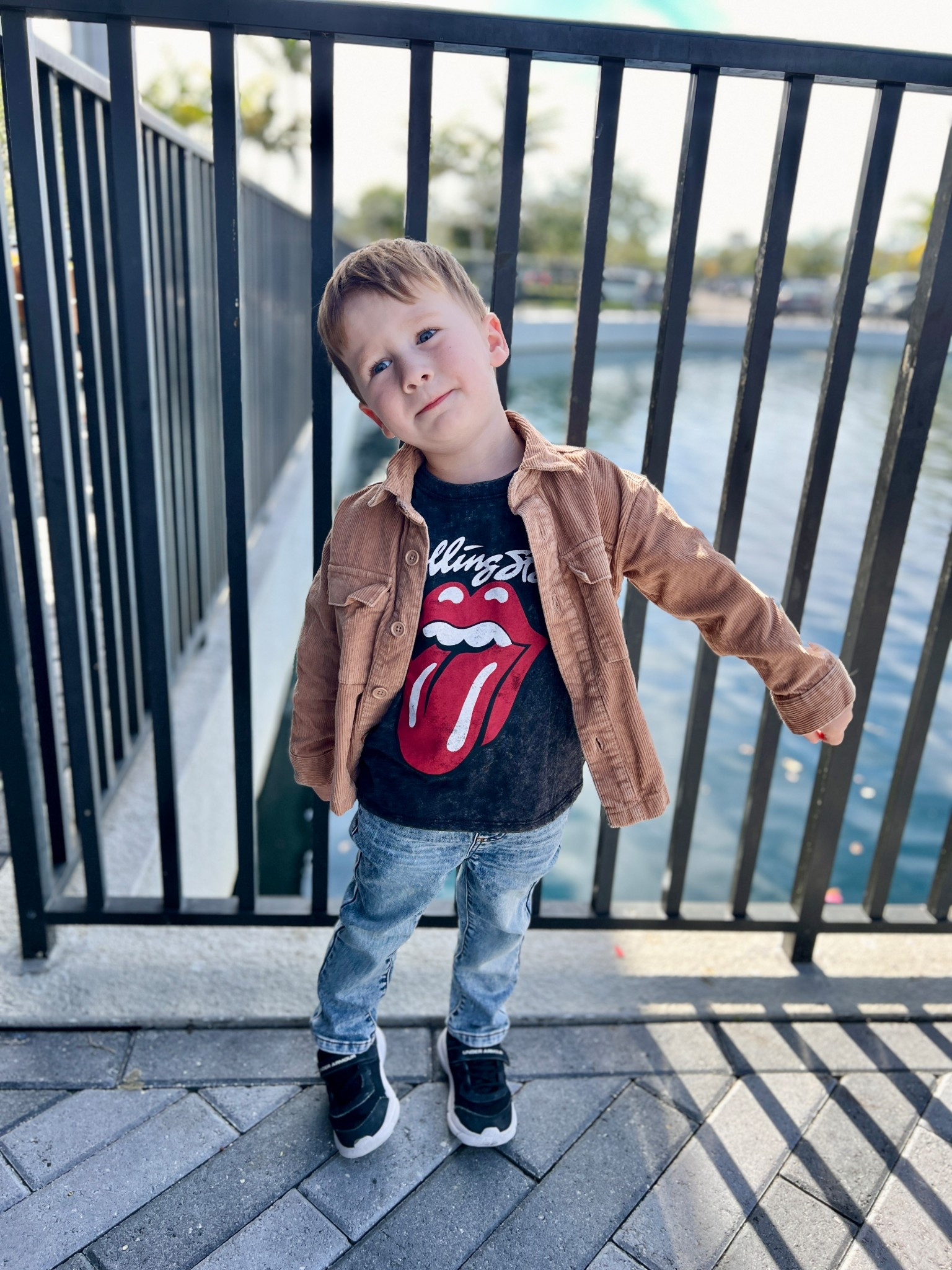 Toddler boy winter jacket. Toddler boy fashion. Corduroy jacket for boy. Rolling Stones band T-shirt. Walmart finds. 

#LTKFamily #LTKKids #LTKSeasonal