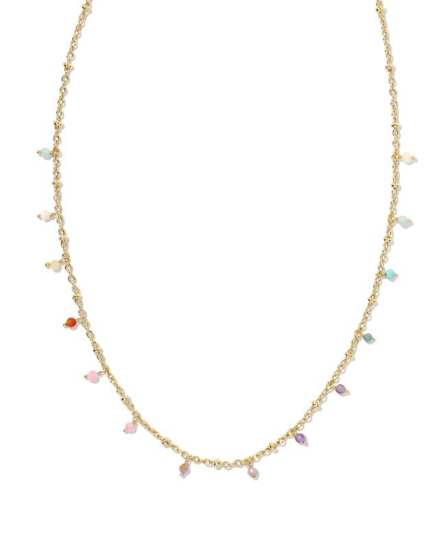 Camry Gold Beaded Strand Necklace in Pastel Mix | Kendra Scott | Kendra Scott