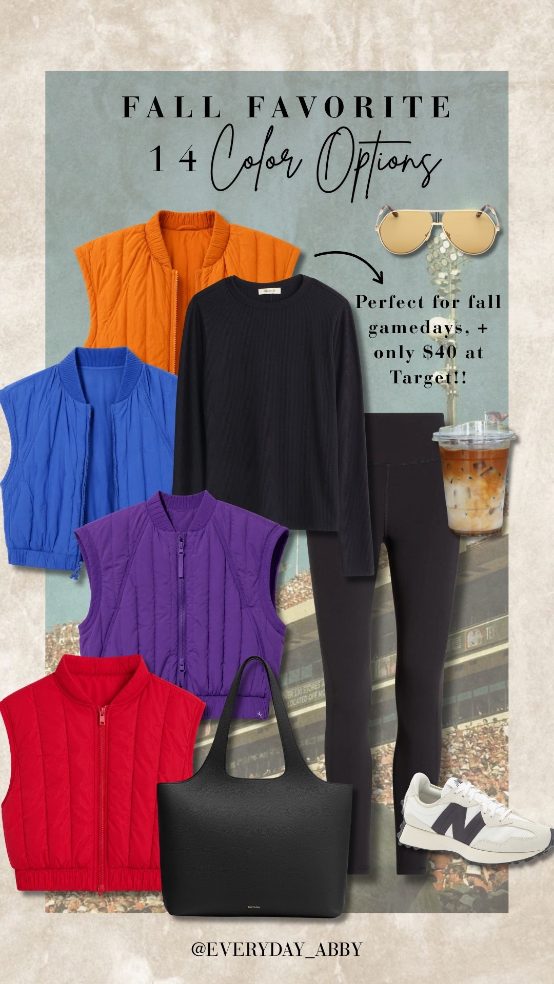 This vest from Target is $40 and comes in several different school colors!! Perfect for fall game days! 👏👏

#LTKootd #LTKmomlife #LTKActive