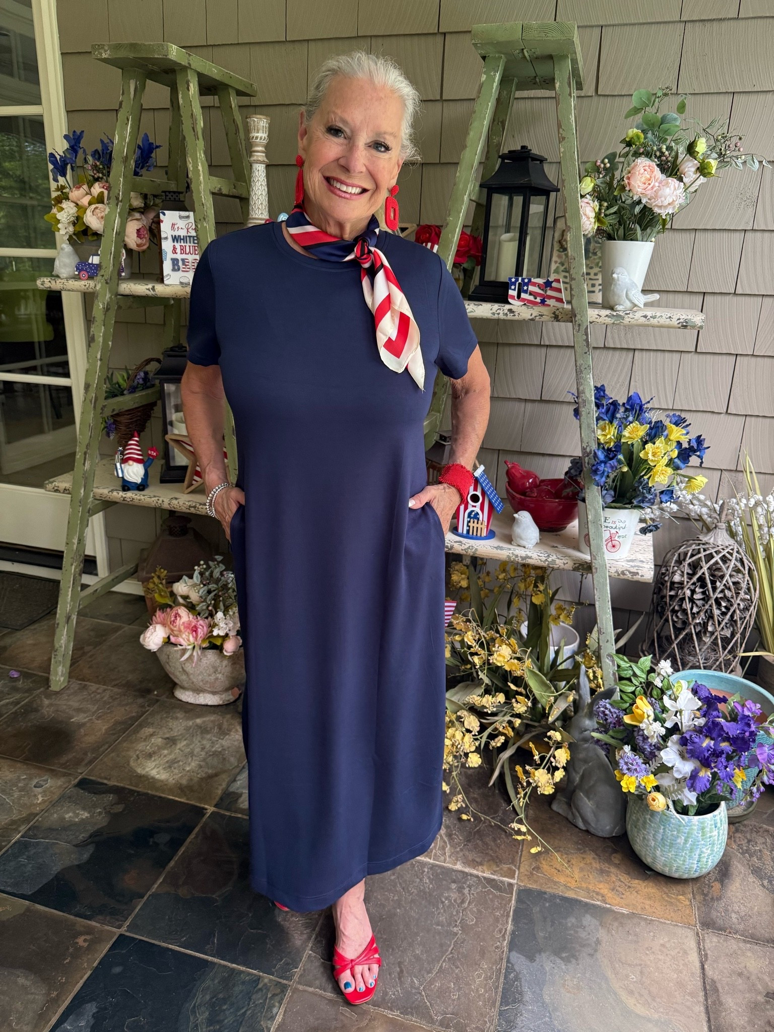 Red white and blue style