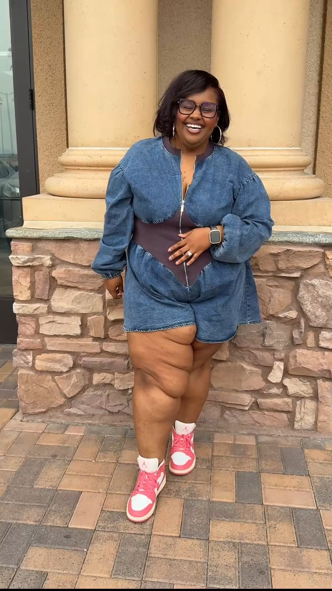 Rocking my CurvySense Mineral Wash Denim Romper as we head into fall!

#LTKFindsUnder100 #LTKShoeCrush #LTKPlusSize