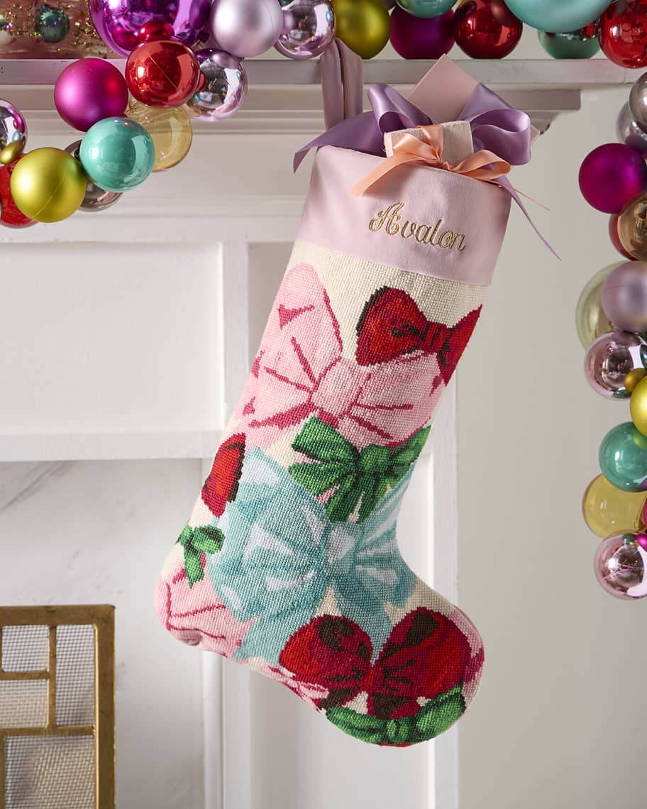 Bauble Stockings x Sainty Nelsen "The St. John" Christmas Stocking, Personalized | Neiman Marcus