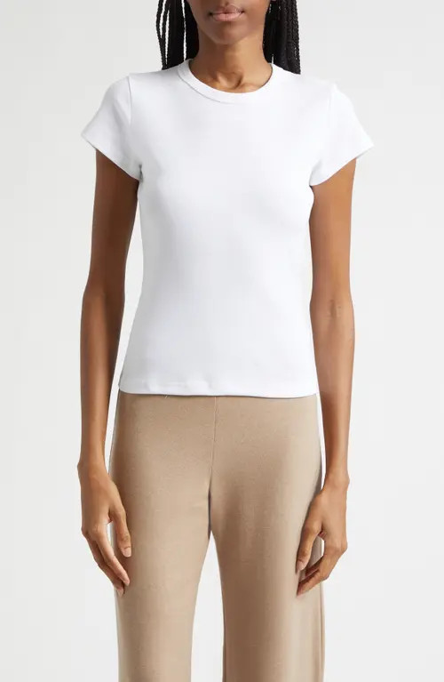 LESET Nando Slim Fit Cotton T-Shirt in White at Nordstrom, Size Small | Nordstrom