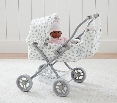 Brushstroke Dot Mini Pram Doll Stroller | Pottery Barn Kids | Pottery Barn Kids